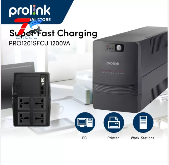 Bộ lưu điện UPS Prolink PRO1201SFCU (1200VA/600W)